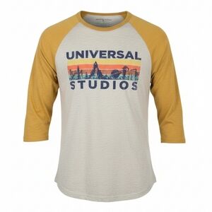 Universal Men's Yellow and White Raglan Shirt